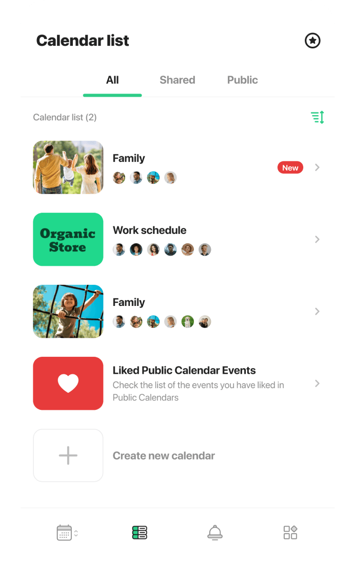 Manage multiple shared calendars